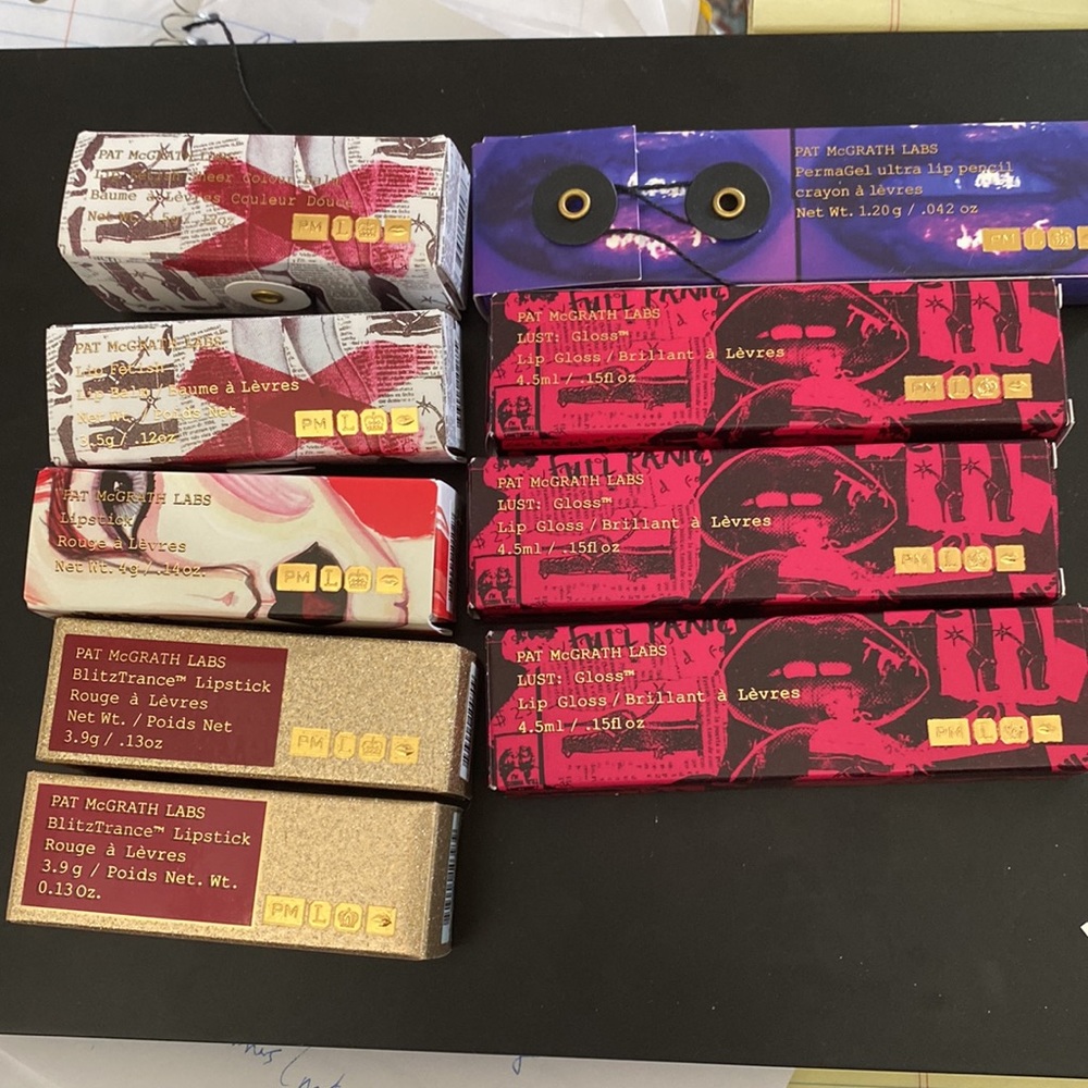 Lot of 9 Pat McGrath empty boxes